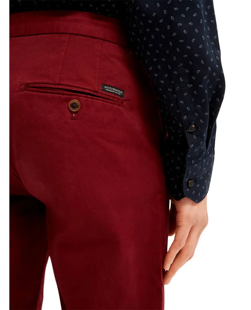 Stuart Stretch Chinos Regular Slim Fit Bordeaux