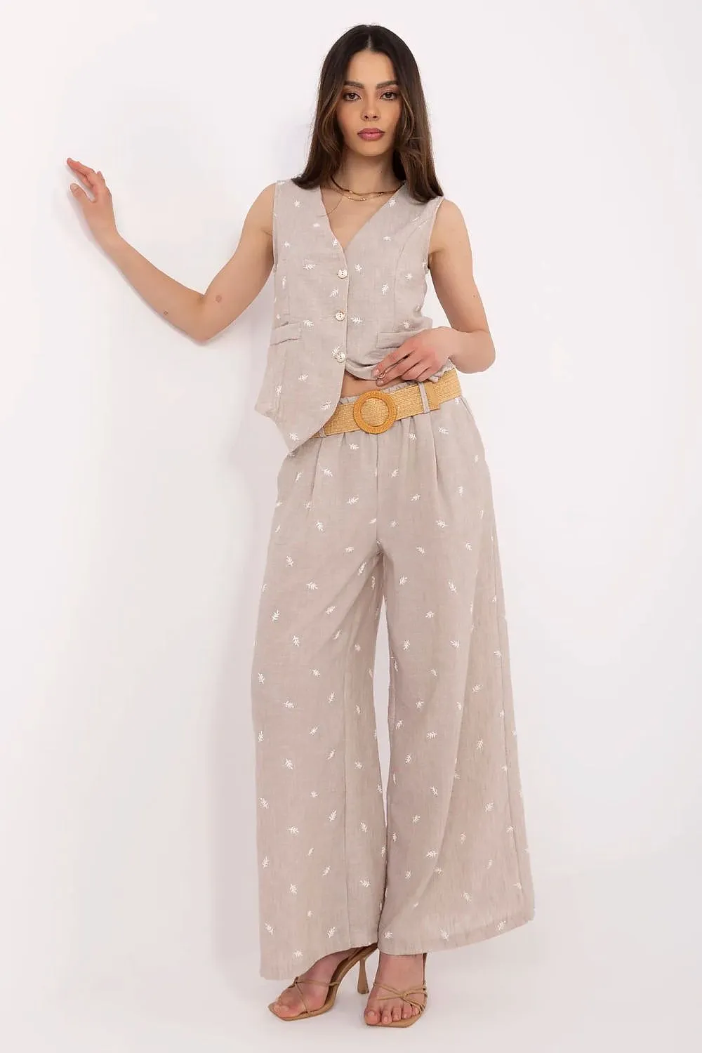 Stylish women's trousers set in a casual style