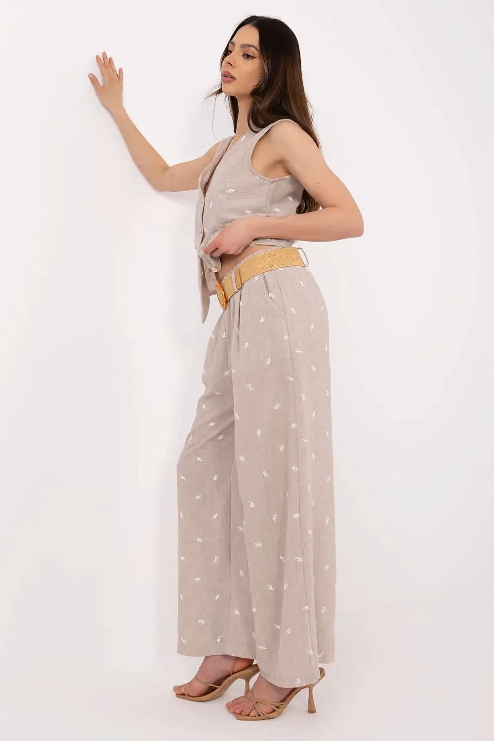 Stylish women's trousers set in a casual style