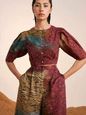 Summer Co-Ord Scalloped-Grain-Cotton Satin Linen-Ss25-Scl-Set-Grain-Cord