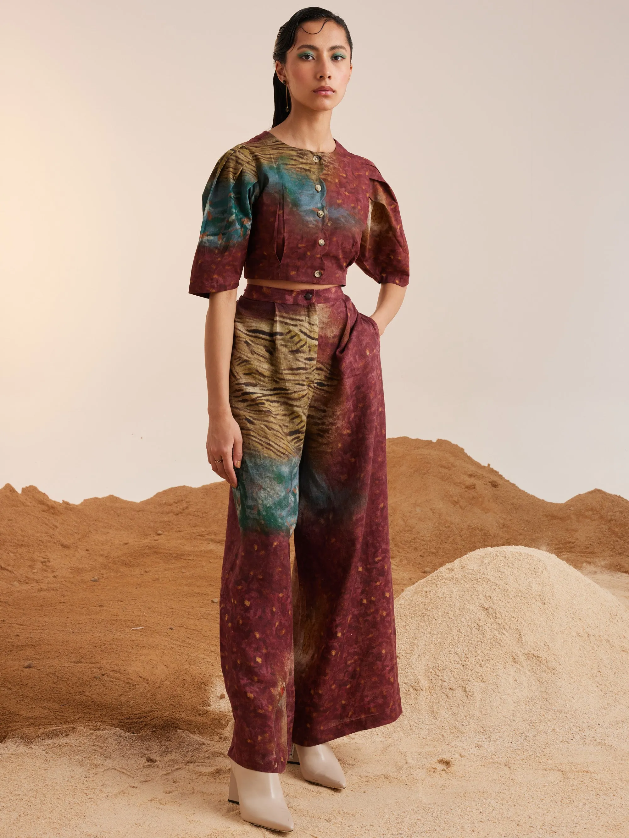 Summer Co-Ord Scalloped-Grain-Cotton Satin Linen-Ss25-Scl-Set-Grain-Cord
