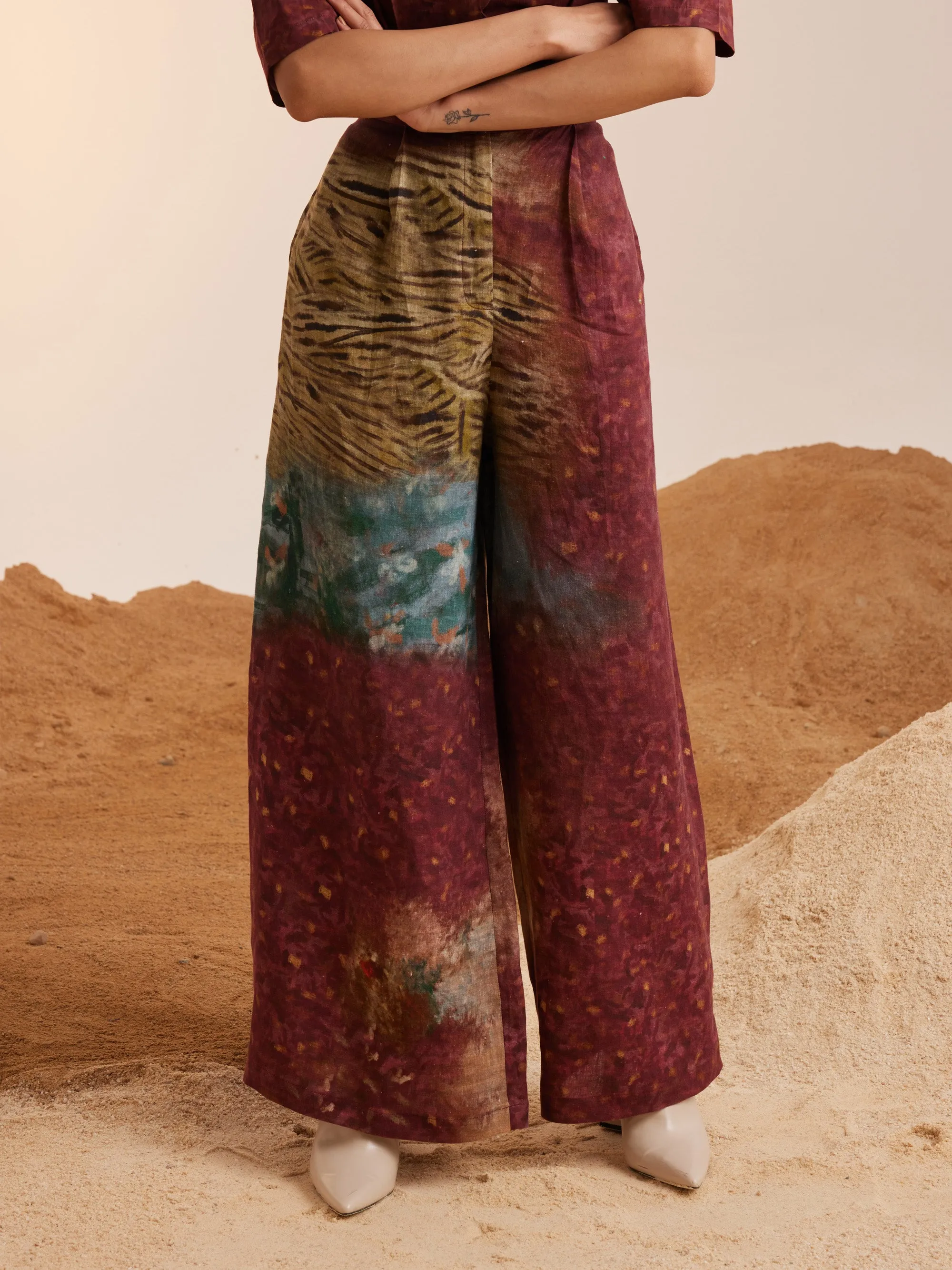 Summer Co-Ord Scalloped-Grain-Cotton Satin Linen-Ss25-Scl-Set-Grain-Cord