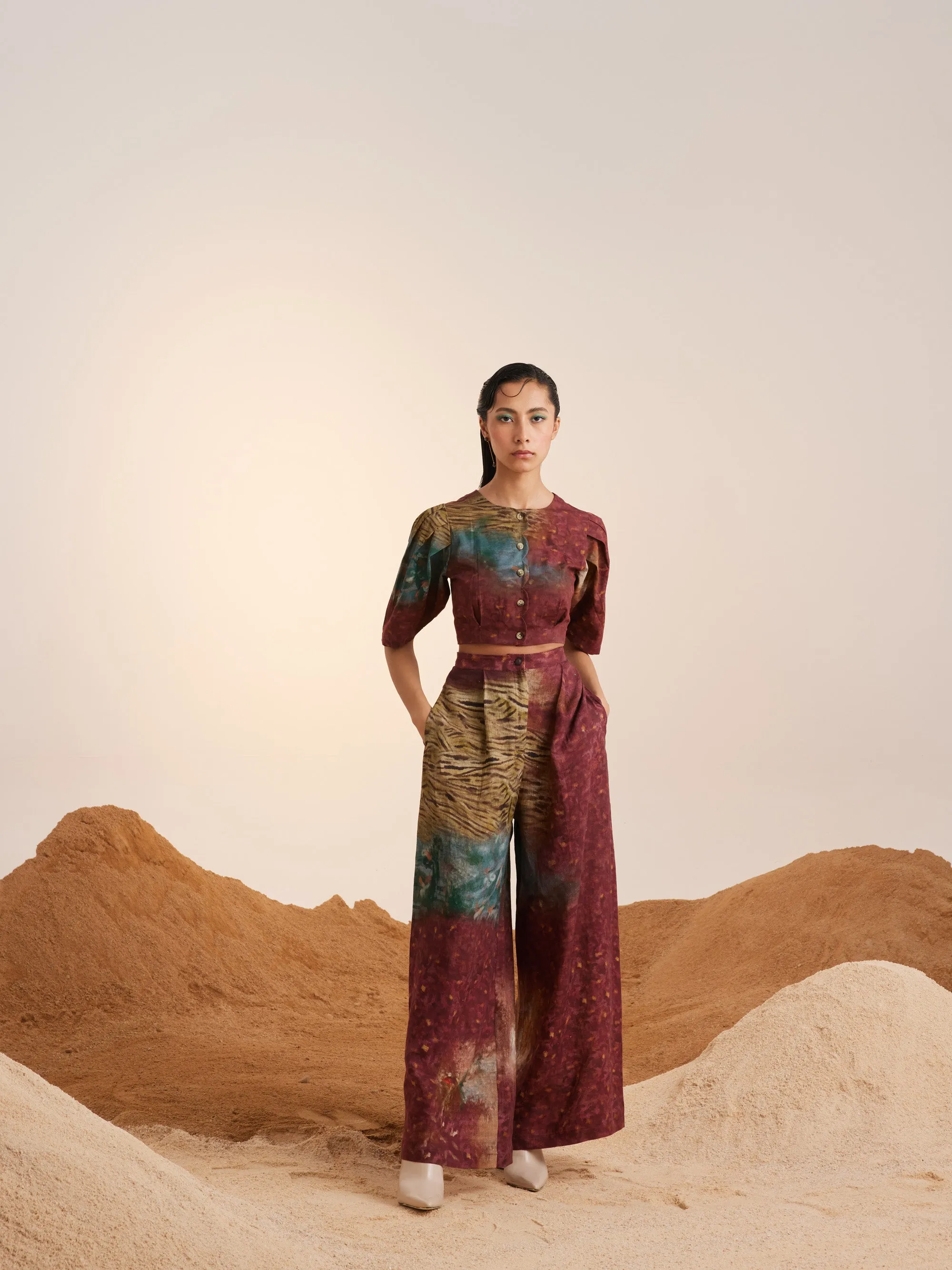 Summer Co-Ord Scalloped-Grain-Cotton Satin Linen-Ss25-Scl-Set-Grain-Cord