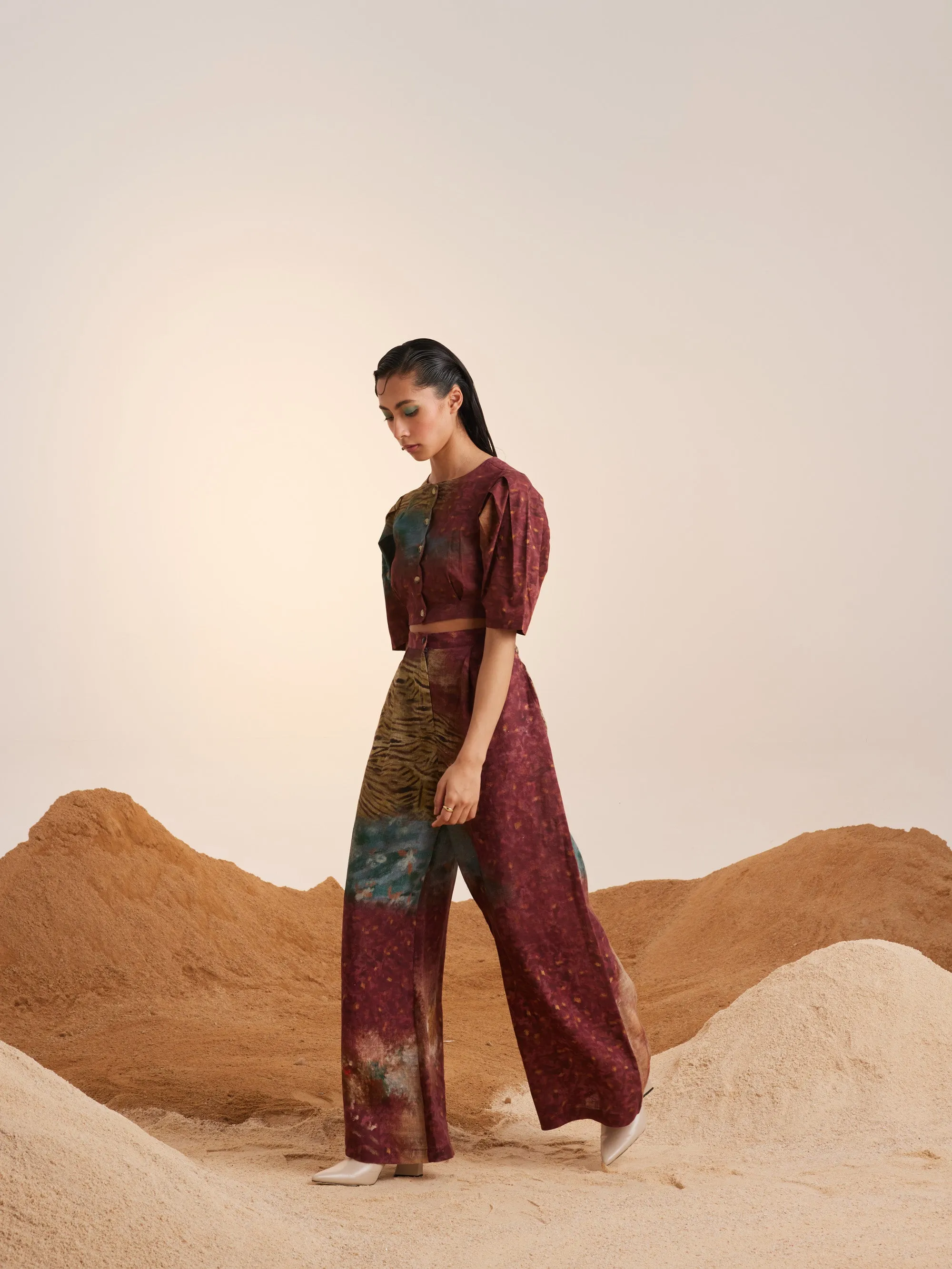 Summer Co-Ord Scalloped-Grain-Cotton Satin Linen-Ss25-Scl-Set-Grain-Cord