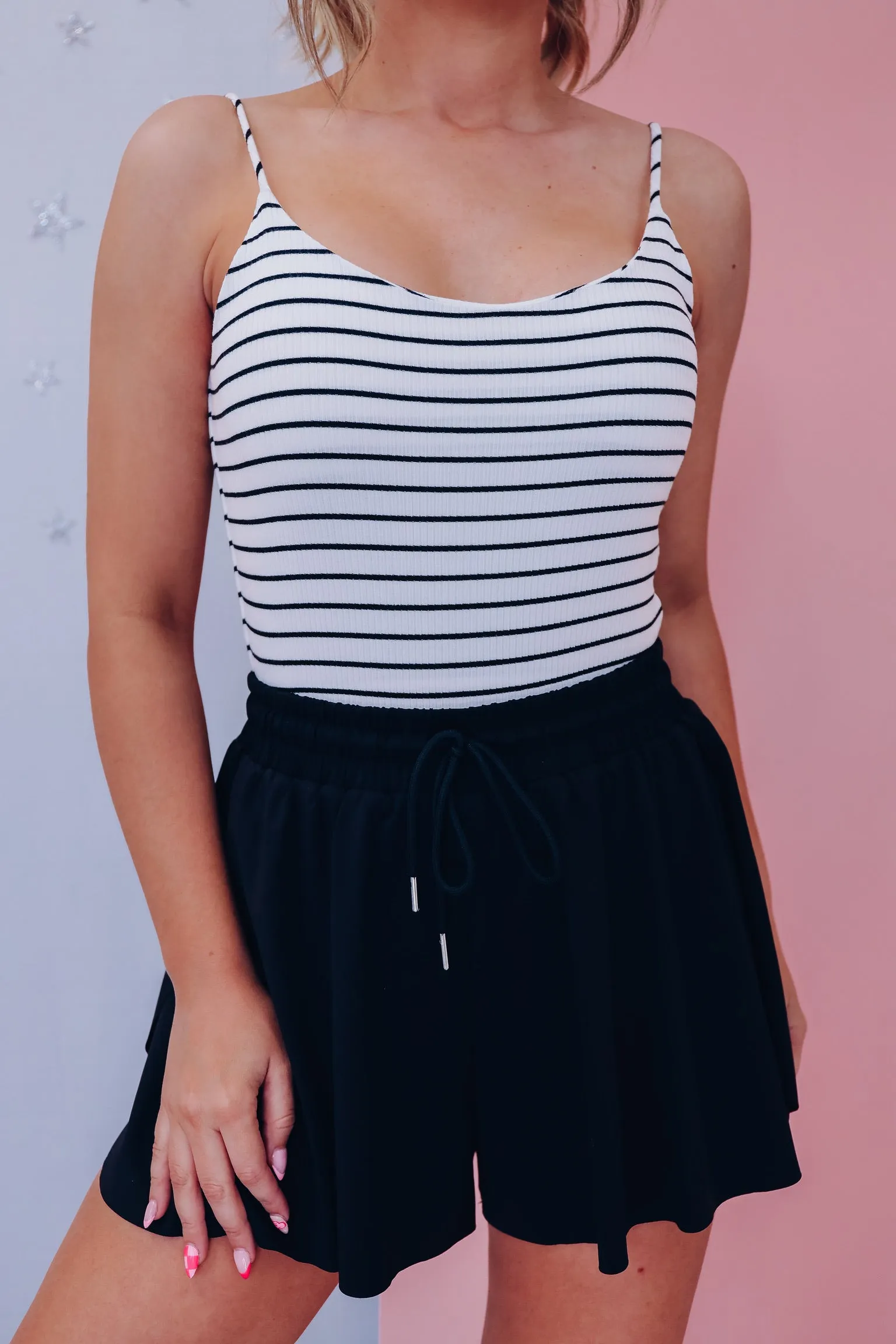 Summer Fun Striped Tank Top - Ivory