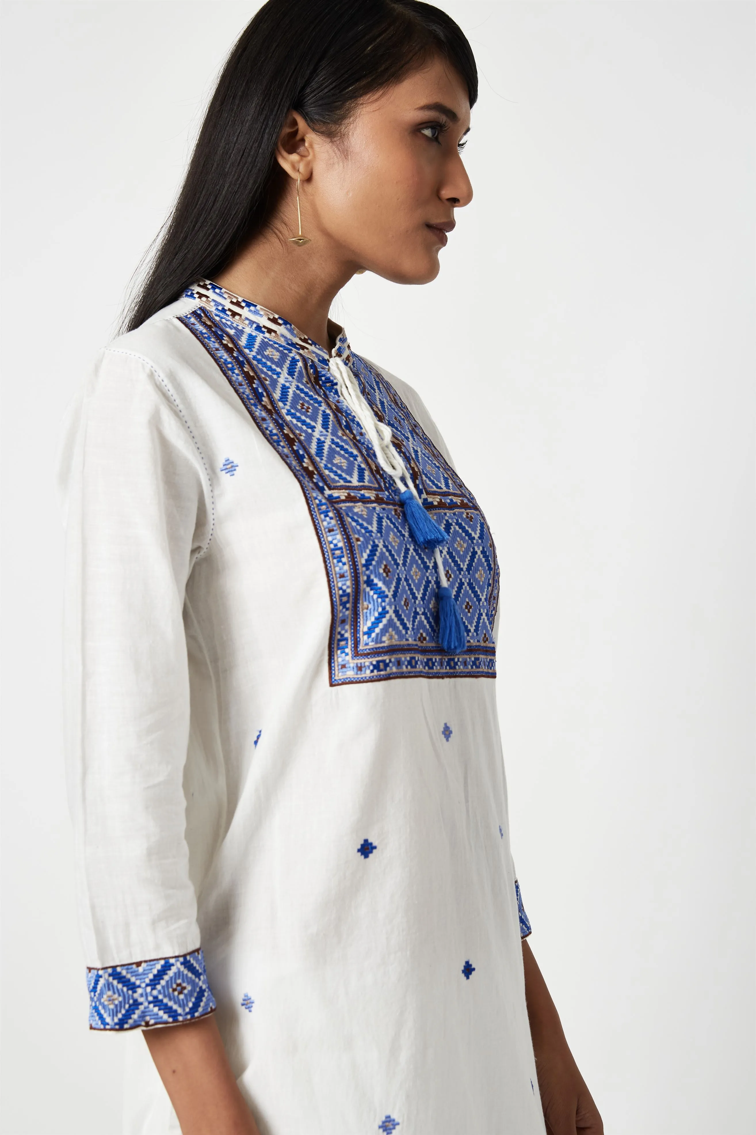Summer Kurta Set Cotton Handloom Embroidered-Fashion Edit Java 3-9JV-110B-Payal Pratap