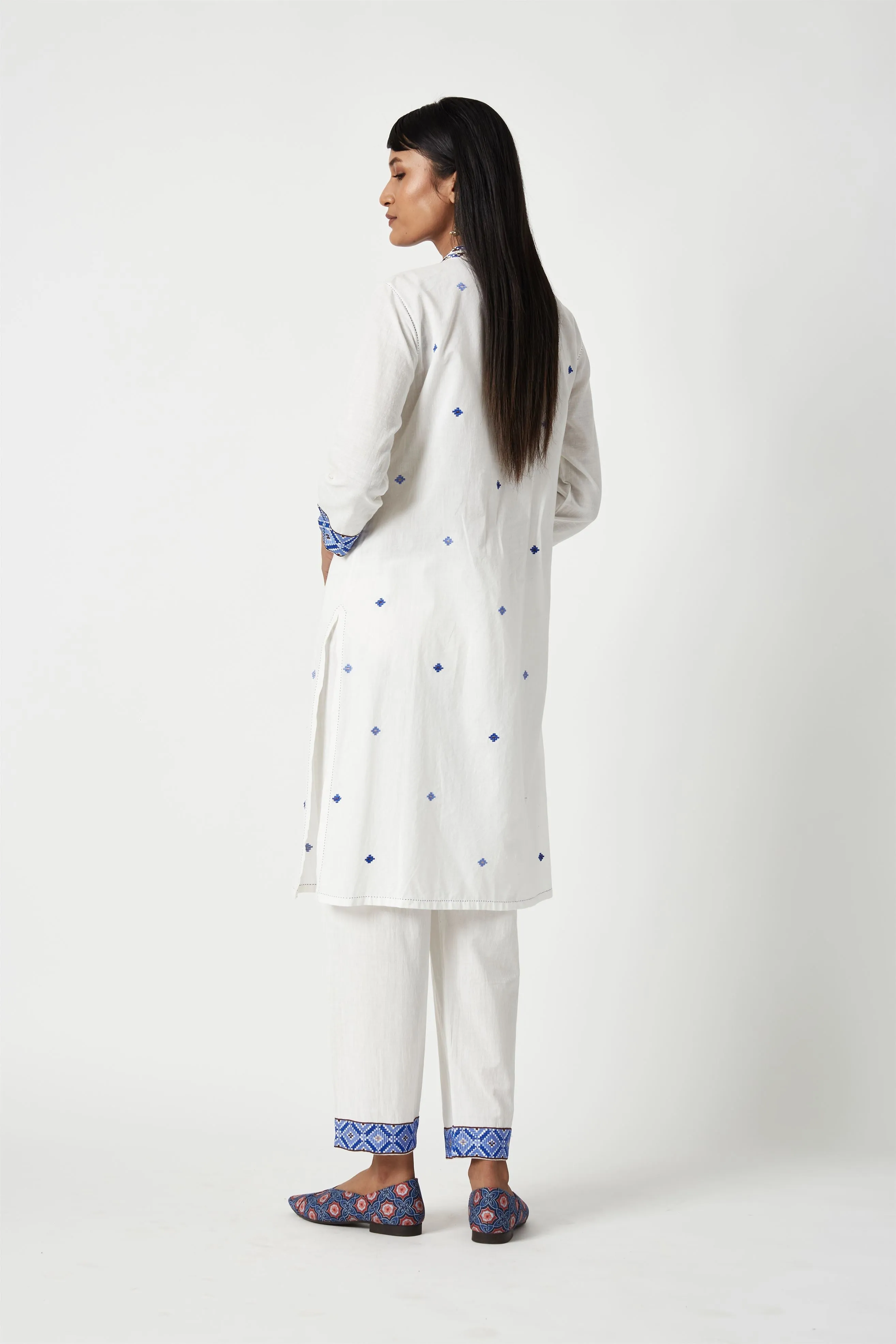 Summer Kurta Set Cotton Handloom Embroidered-Fashion Edit Java 3-9JV-110B-Payal Pratap