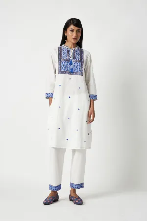 Summer Kurta Set Cotton Handloom Embroidered-Fashion Edit Java 3-9JV-110B-Payal Pratap