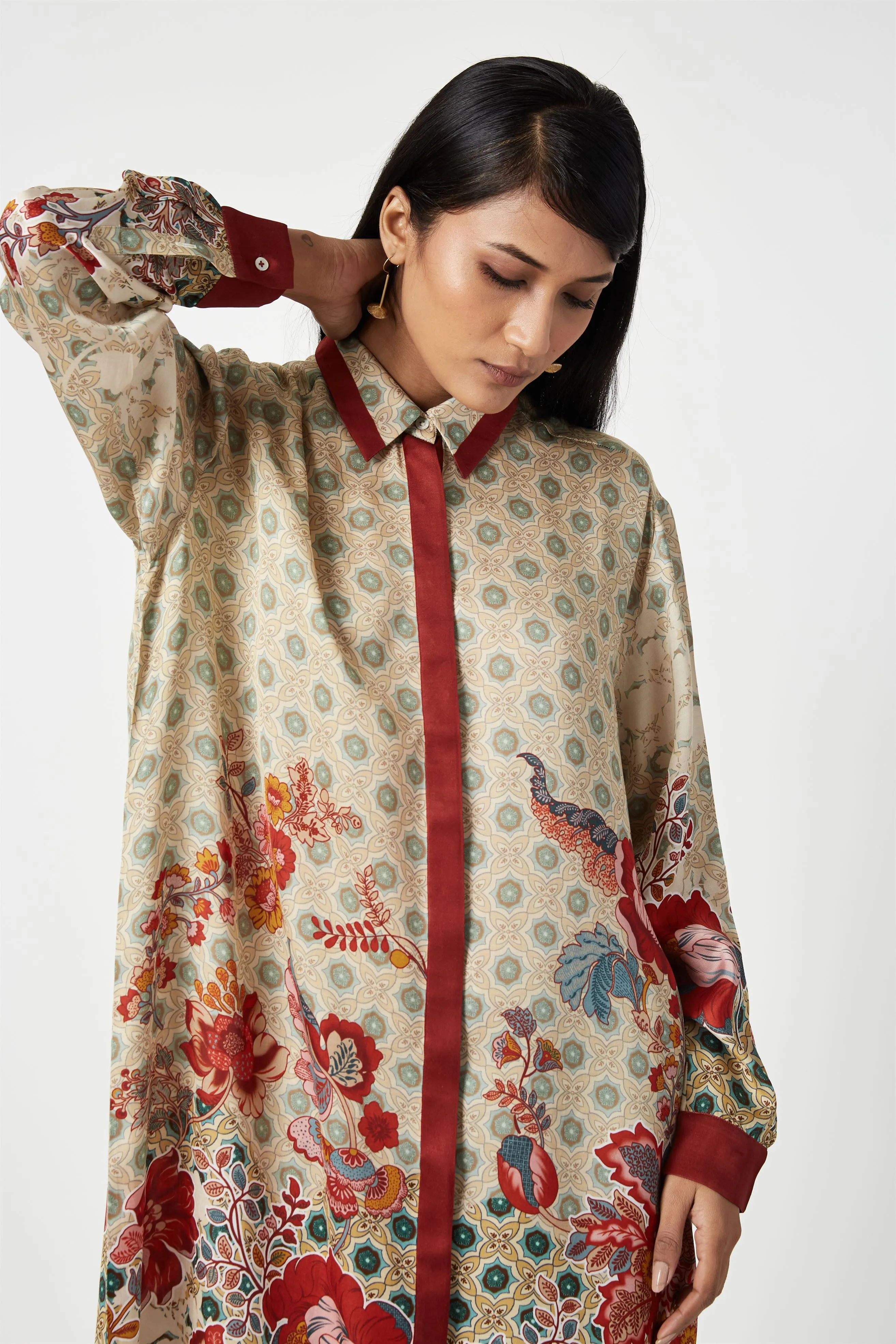 Summer Kurta Set Modal Satin Buton Printed-Fashion Edit Java 3-9JV-123C-Payal Pratap