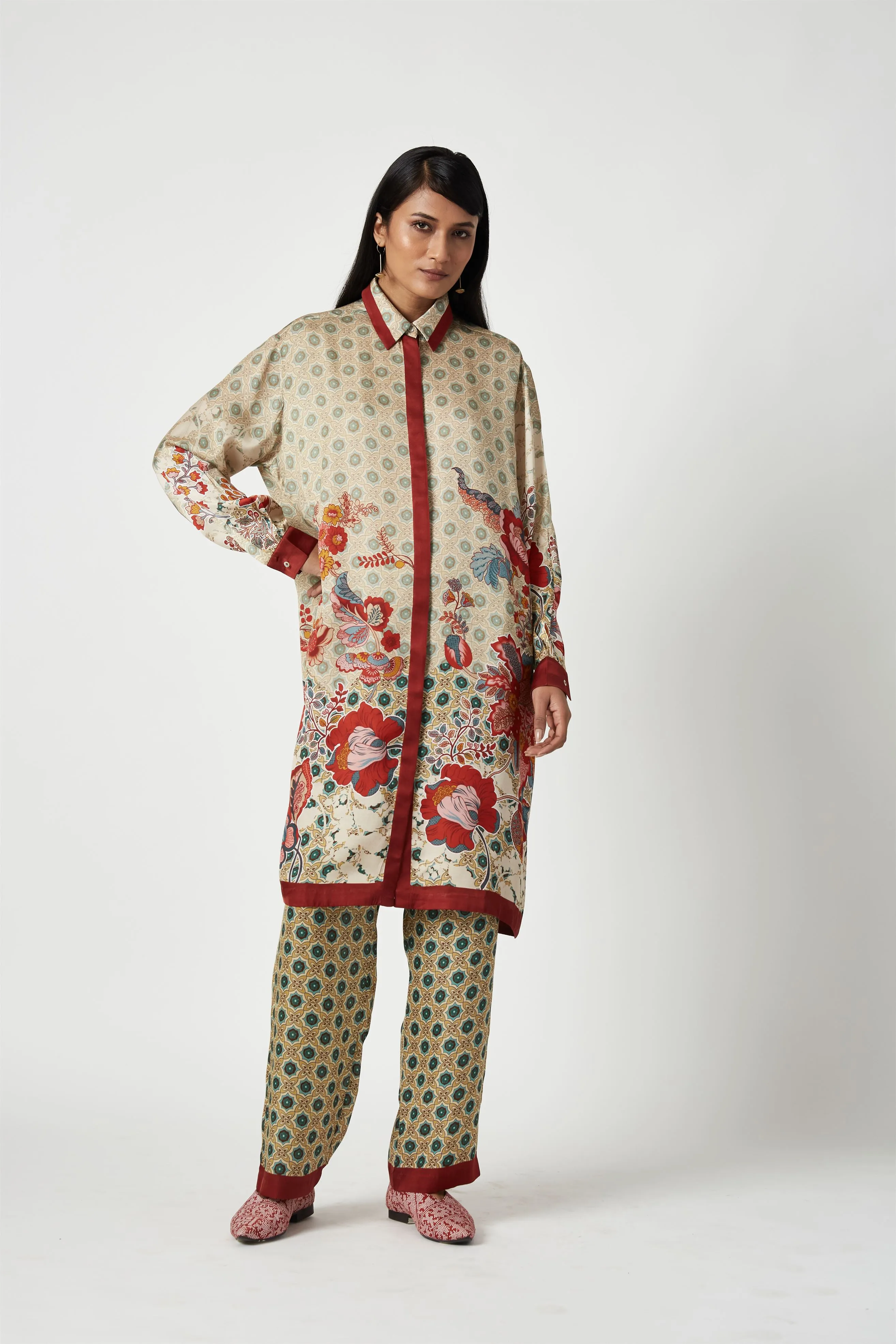 Summer Kurta Set Modal Satin Buton Printed-Fashion Edit Java 3-9JV-123C-Payal Pratap