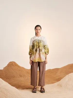 Summer Shirt Top Pleated Neck-Dale-Cotton Voile-Ss25-Pns-Dale-Cord