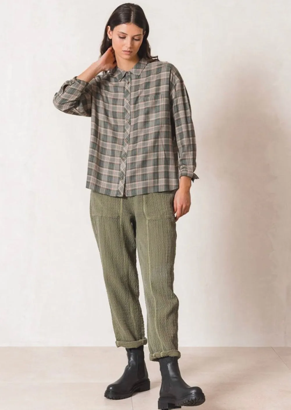 Tartan Checkered Shirt Sage