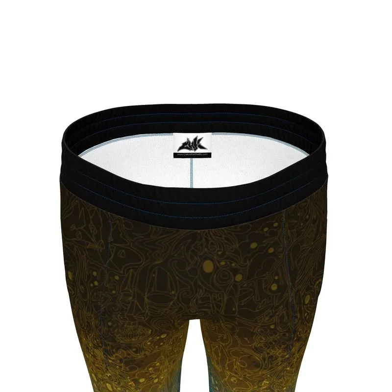 The Scene AOP | Track Pants | Gold Patina