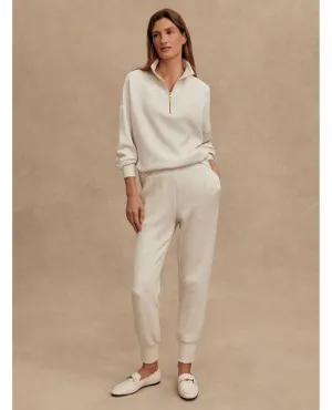 The Slim Cuff Pant 27.5" Ivory Marl