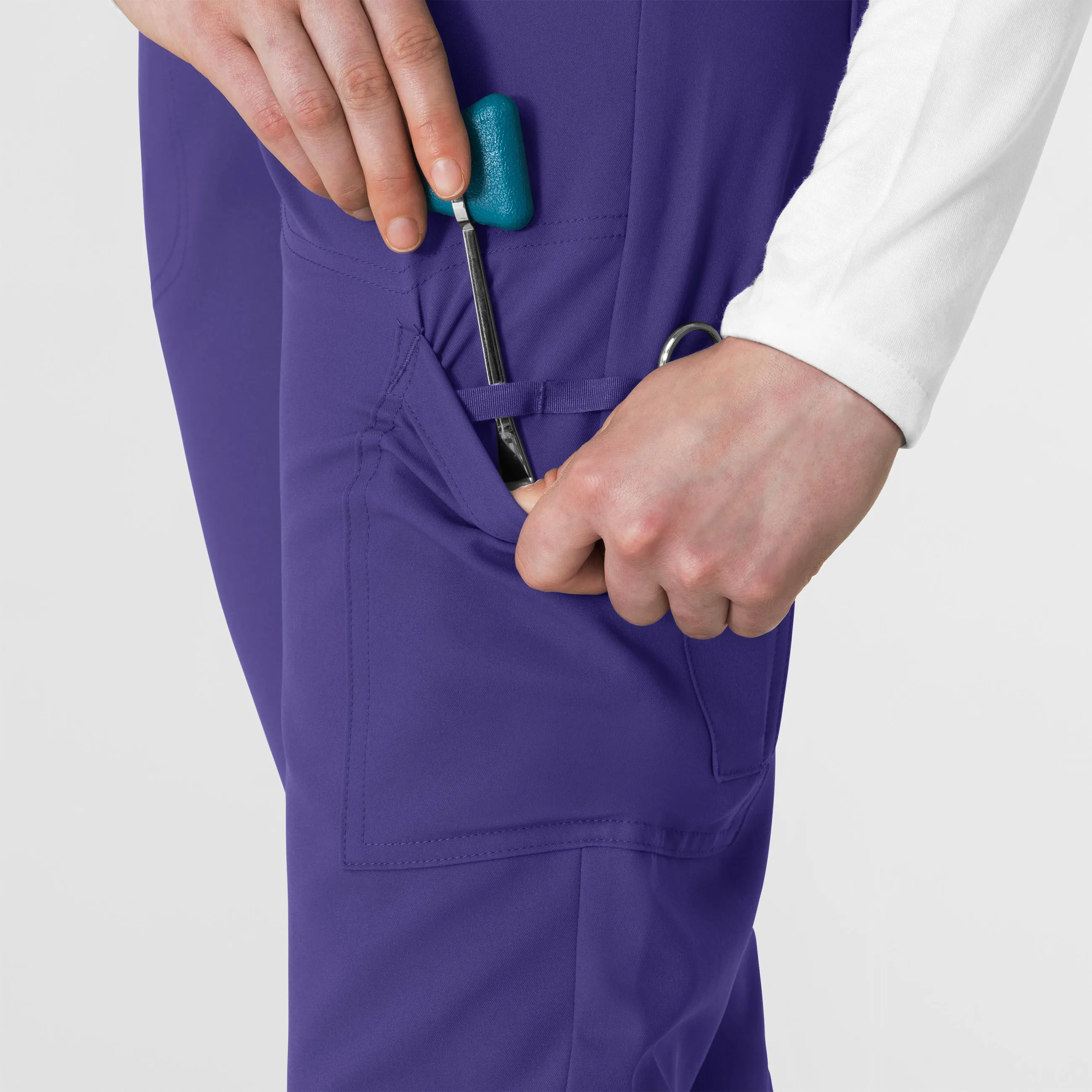 Thrive 5222 Cargo Straight Slim Leg Scrub Pants Grape