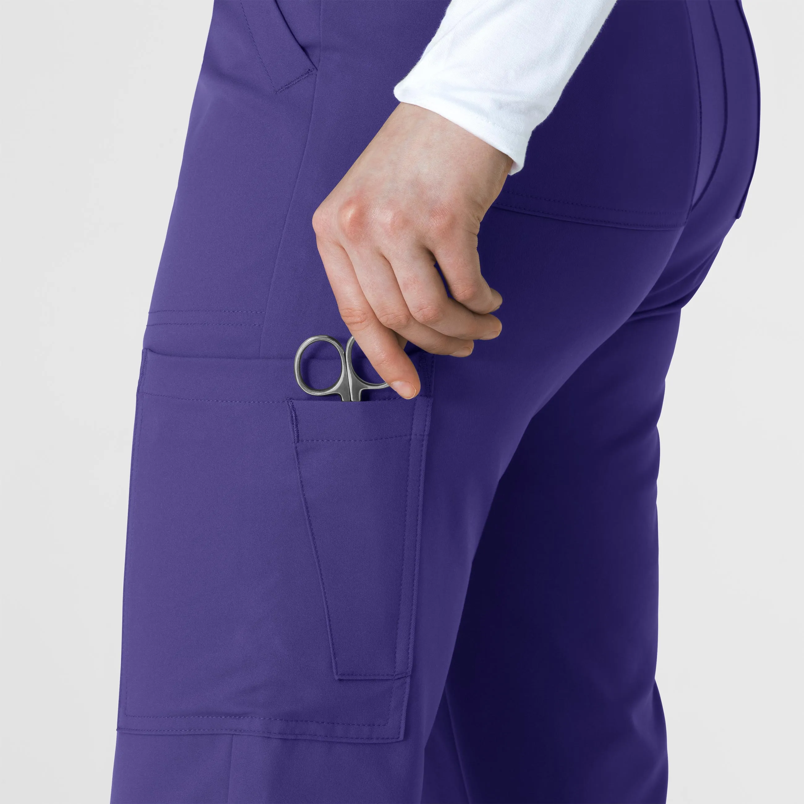 Thrive 5222 Cargo Straight Slim Leg Scrub Pants Grape