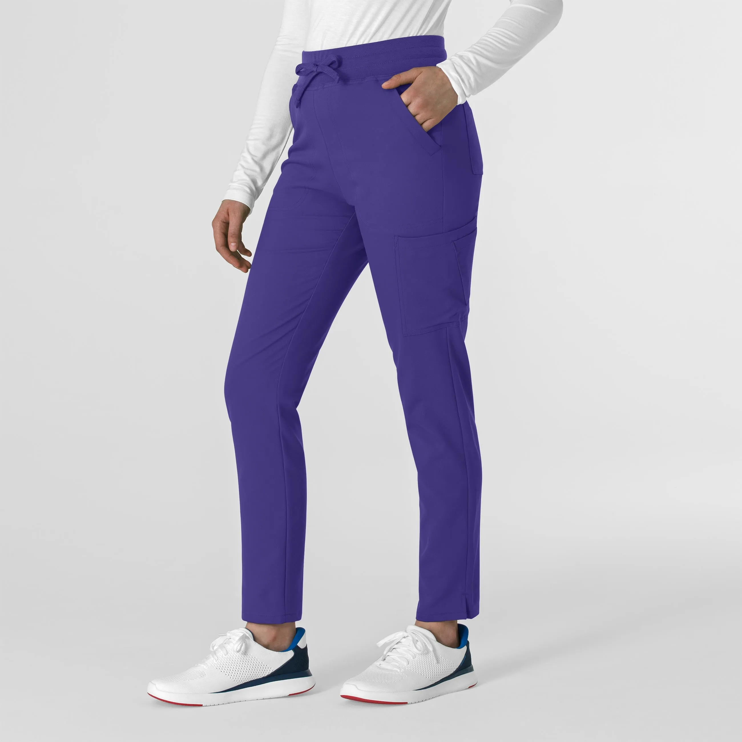 Thrive 5222 Cargo Straight Slim Leg Scrub Pants Grape