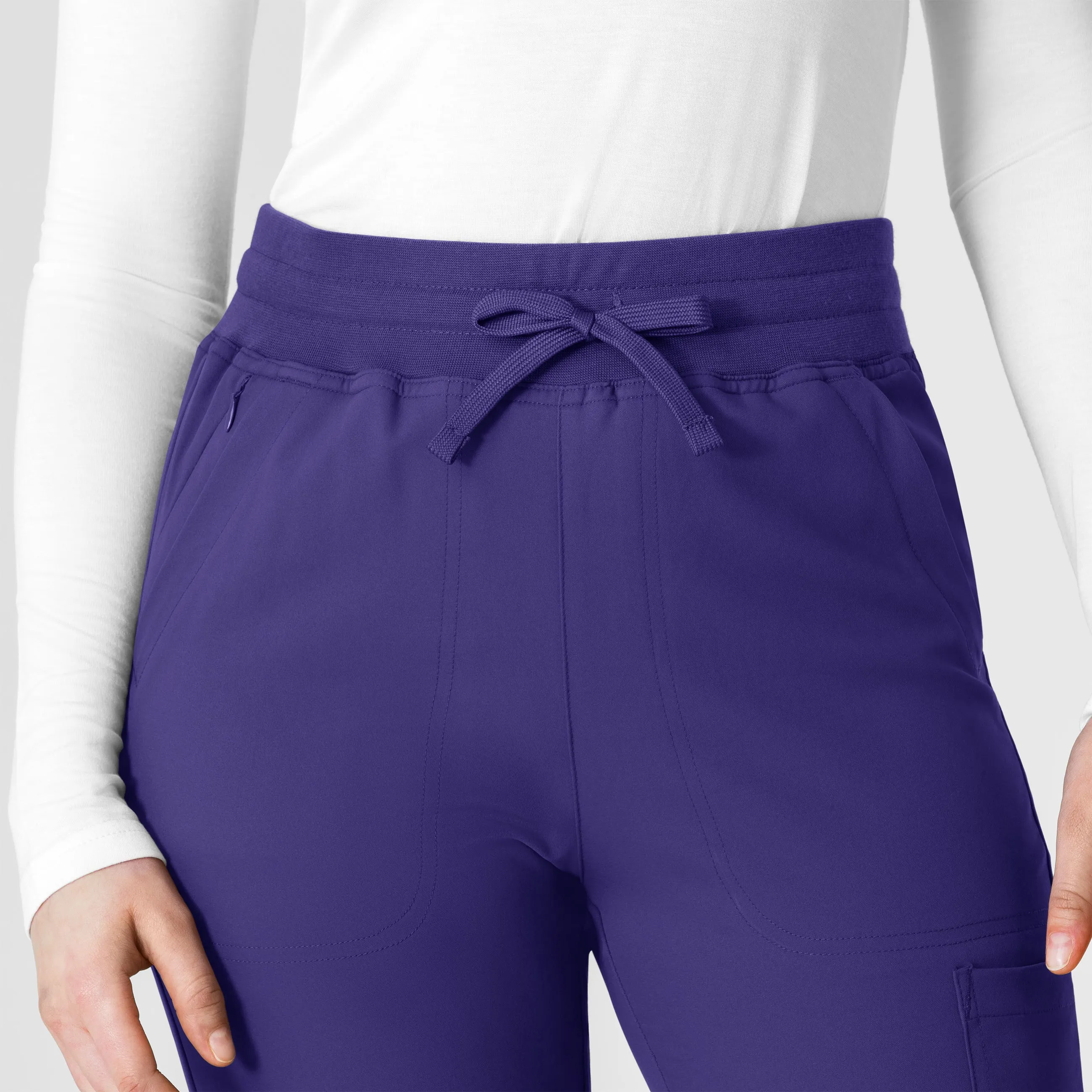 Thrive 5222 Cargo Straight Slim Leg Scrub Pants Grape