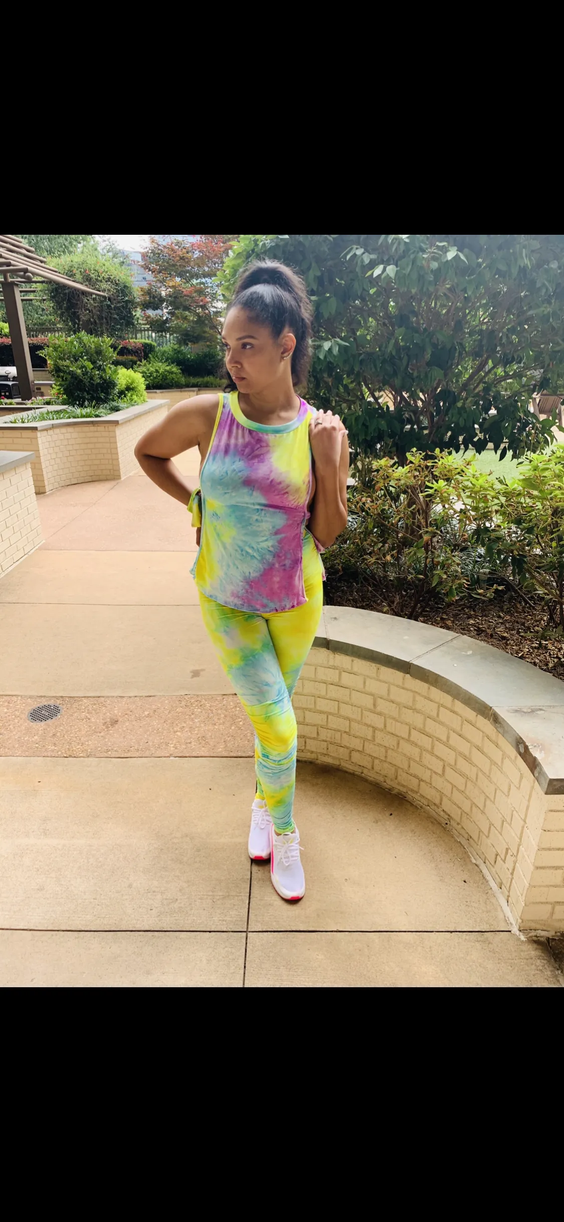 🔥TieDye STACKED Legs Pants Set with Matching  Side Tie Top