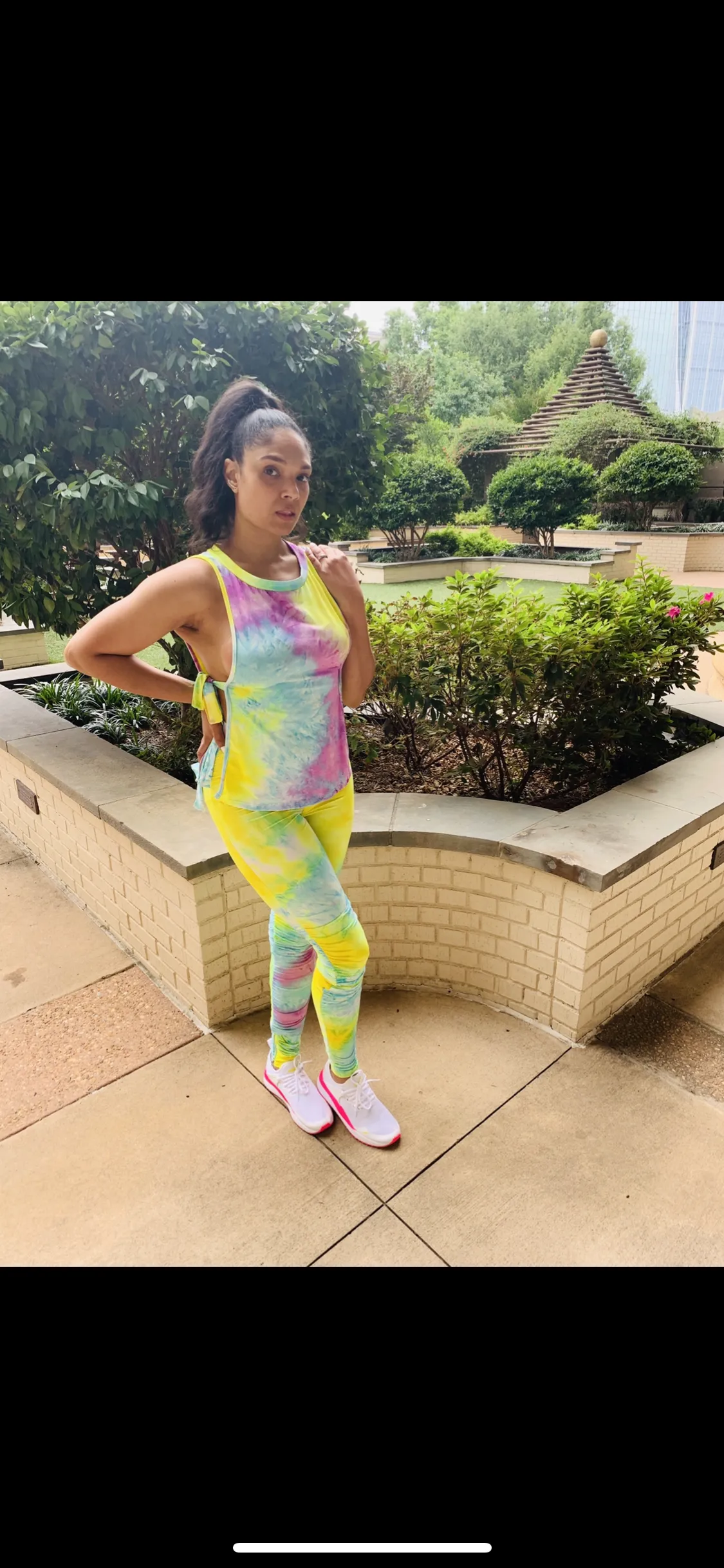 🔥TieDye STACKED Legs Pants Set with Matching  Side Tie Top