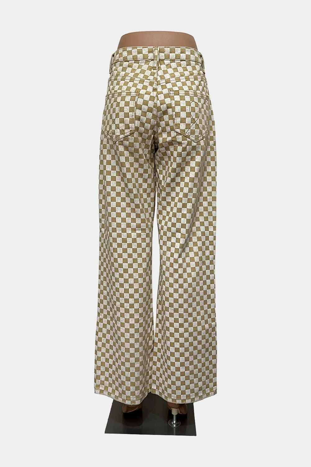 Tiger Mist Mustard and White Pants