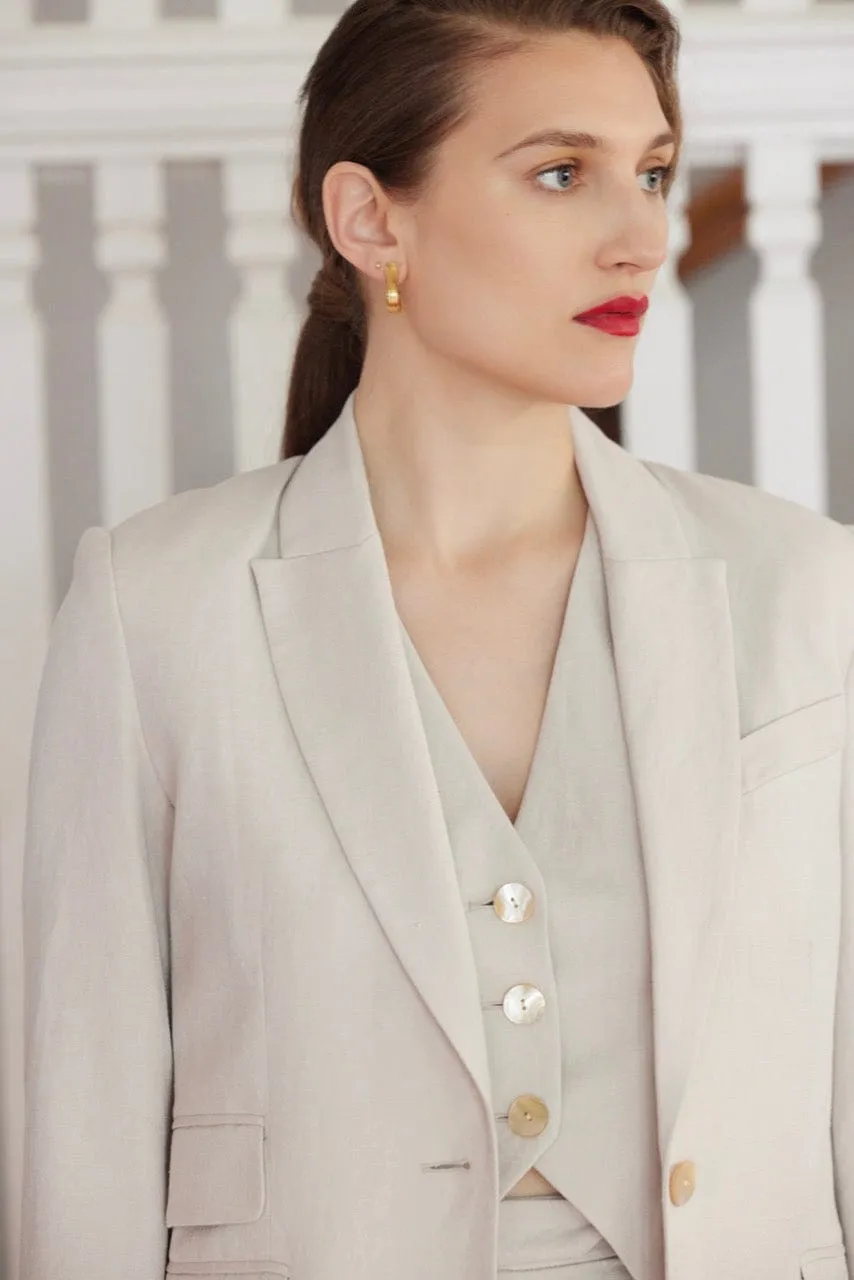 Tilda Jacket in Linen Blend