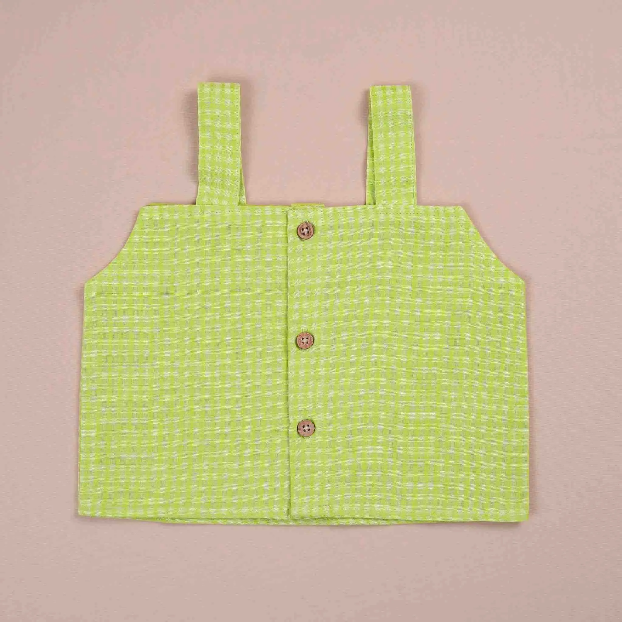 Trendy Lime Green Sleeveless Girls' CO-ORD Set – Cotton Comfort
