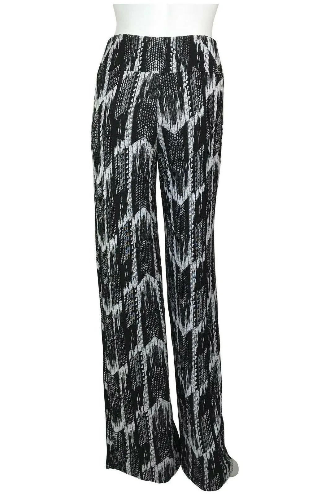 TRUDY Jacquard Palazzo Pants Black