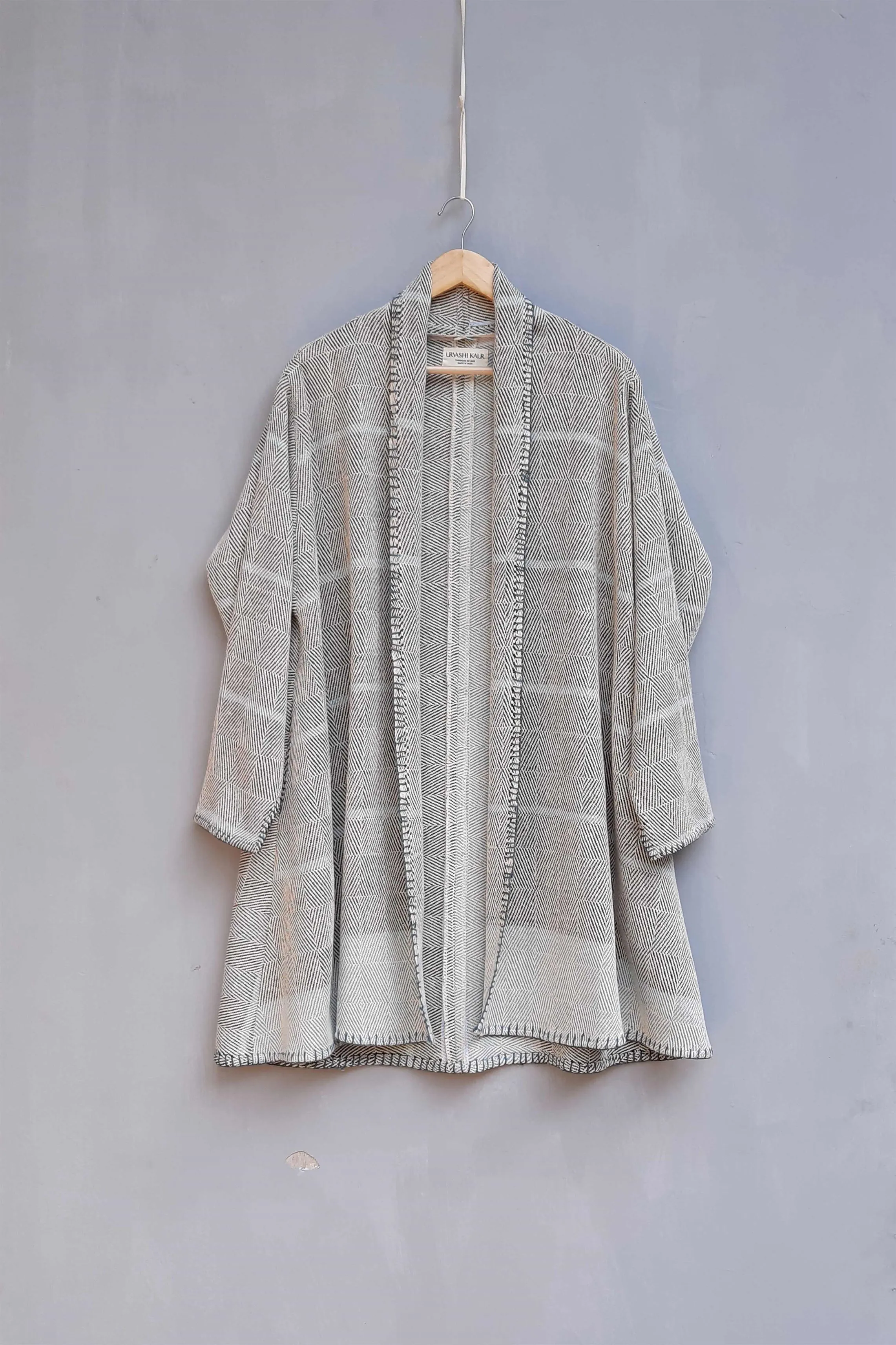 Urvashi Kaur   I   Fukui JACKET UMI  100% handloom cotton  Shell TESSELLATE- 08