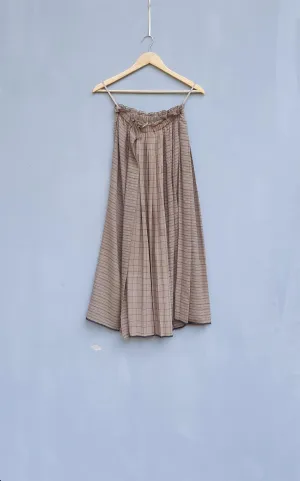 Urvashi Kaur   I   Hachioji SKIRT LISO Organic Cotton nude TESSELLATE- 04