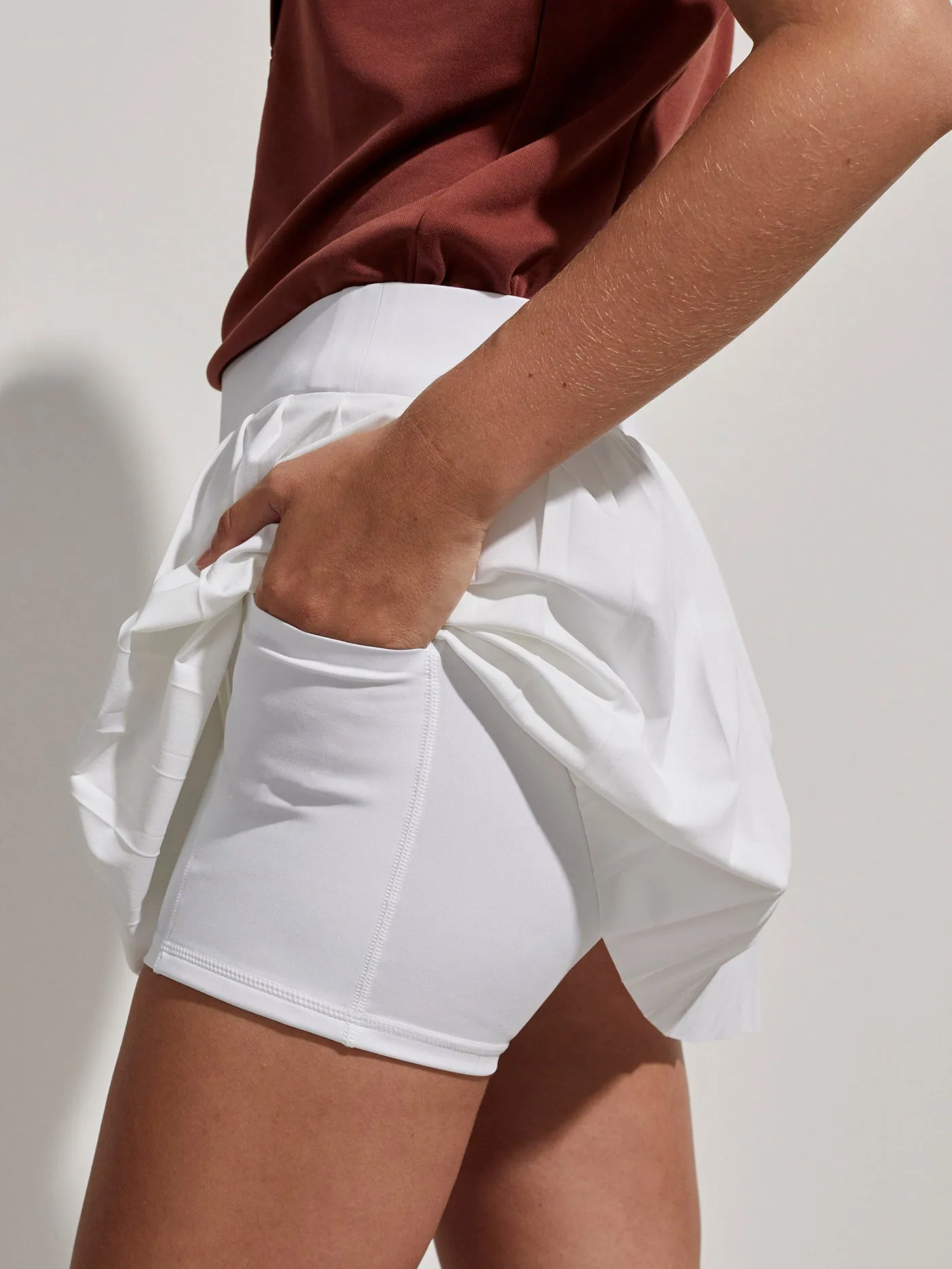Varley | Kalmia Mid Rise Skort 14.5" {White}