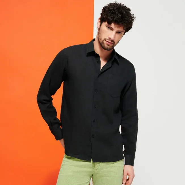 VILEBREQUIN Men Linen Shirt Solid