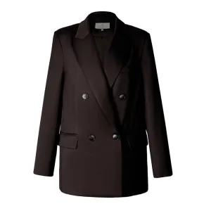 Vintage Loose Blazer Jacket and Wide Leg Pants Suit Set