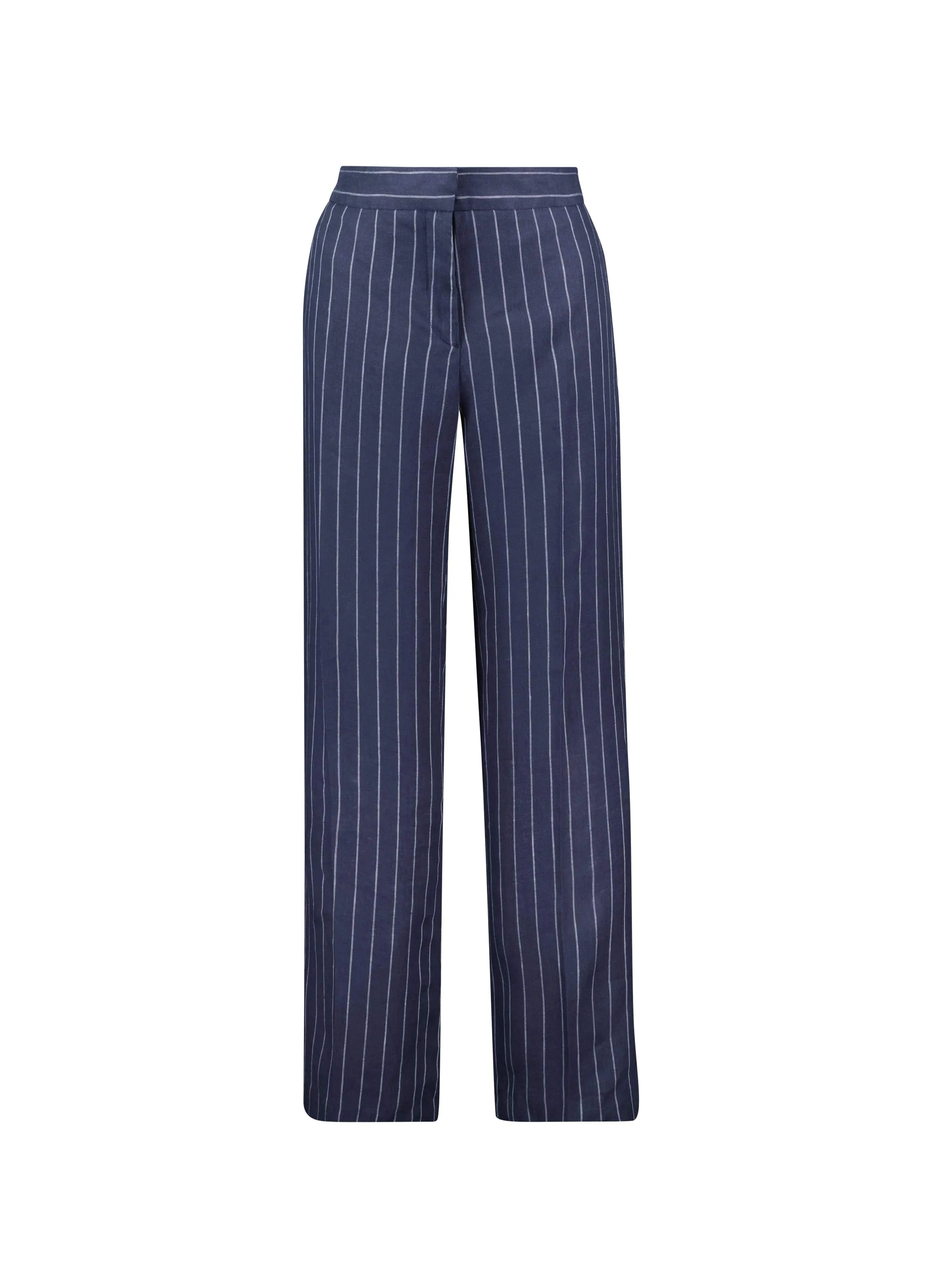 Vivienne Linen Trousers | Indigo & White Stripe