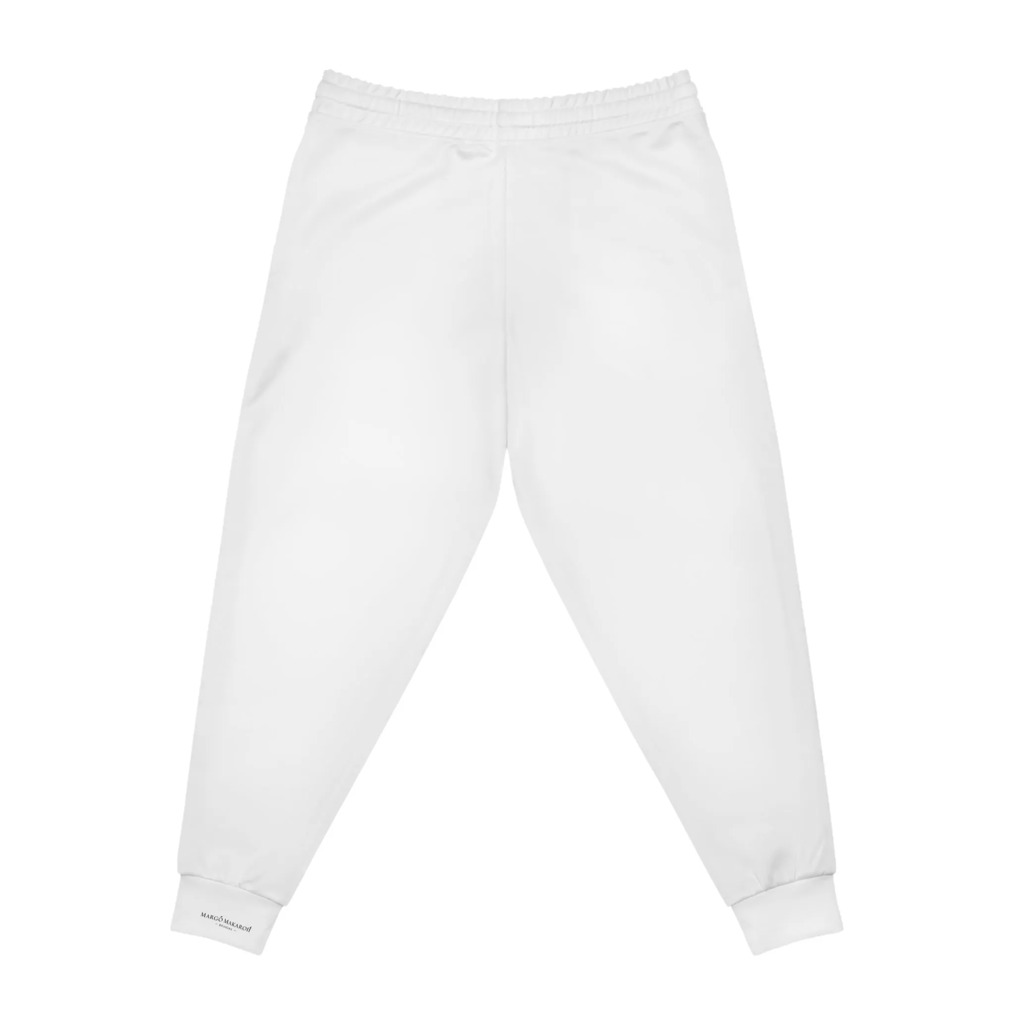 White Lightweight Athletic Joggers by Margo Makaroff - Perfect for Workouts and Relaxation with Personalization
