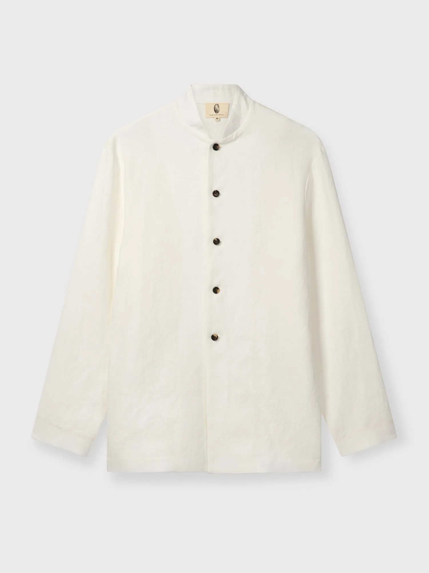White Linen Mandarin Suit
