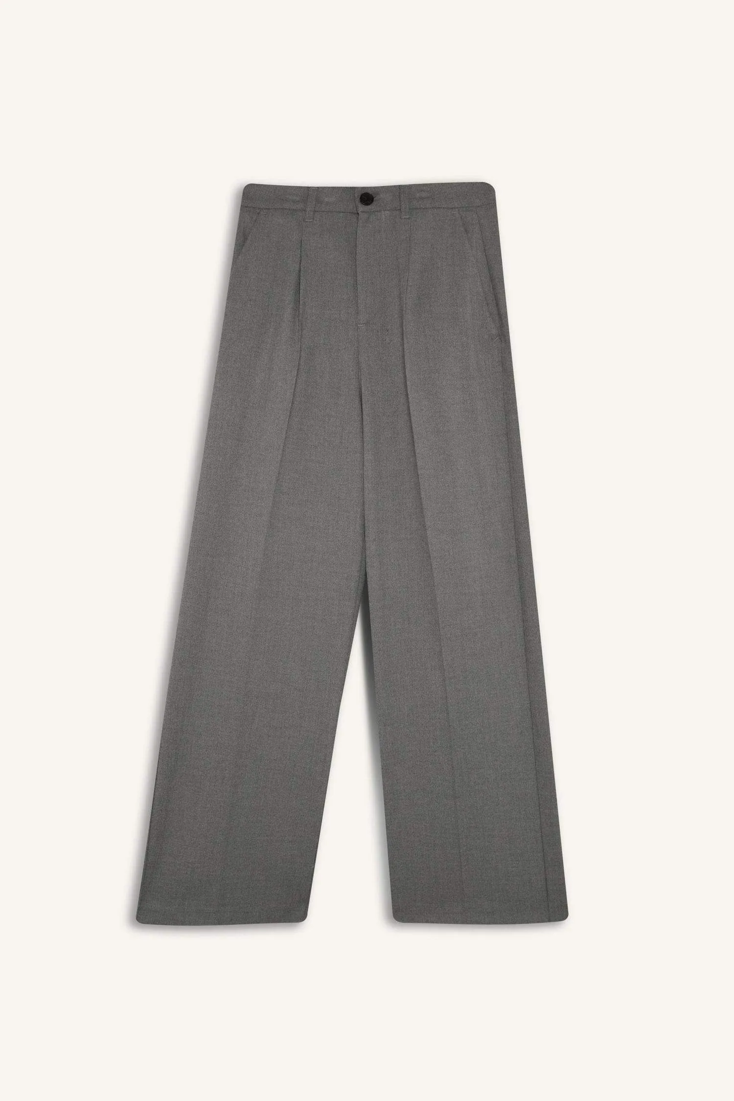 Wide Leg Pens Classic Palazzo Pants Wide Pleated Leg Basic Straight Long Size High Waist Pocket