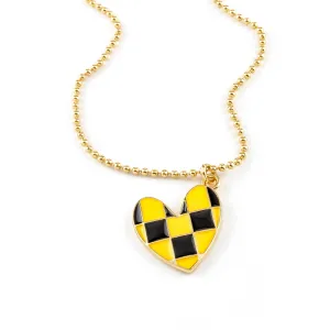 Will Checkered Heart Necklace