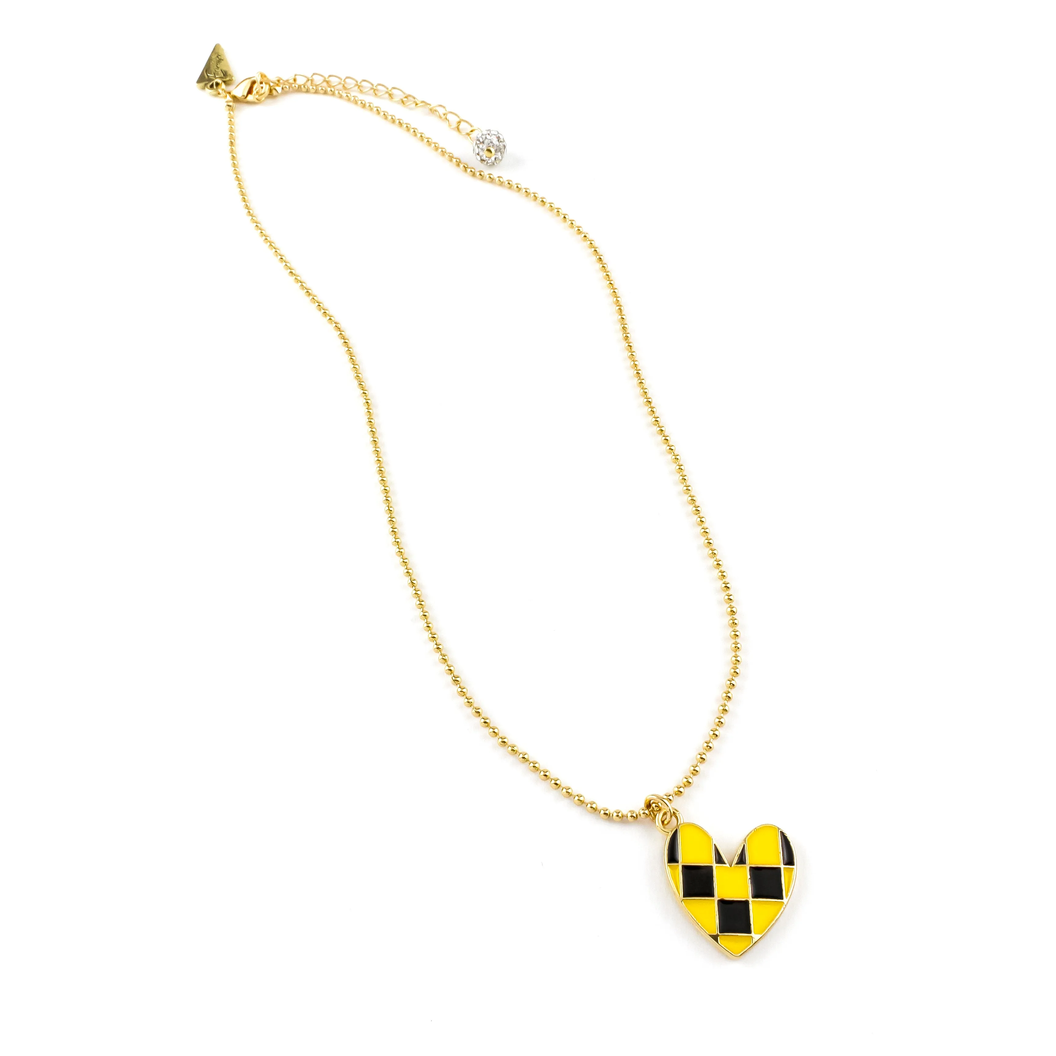 Will Checkered Heart Necklace