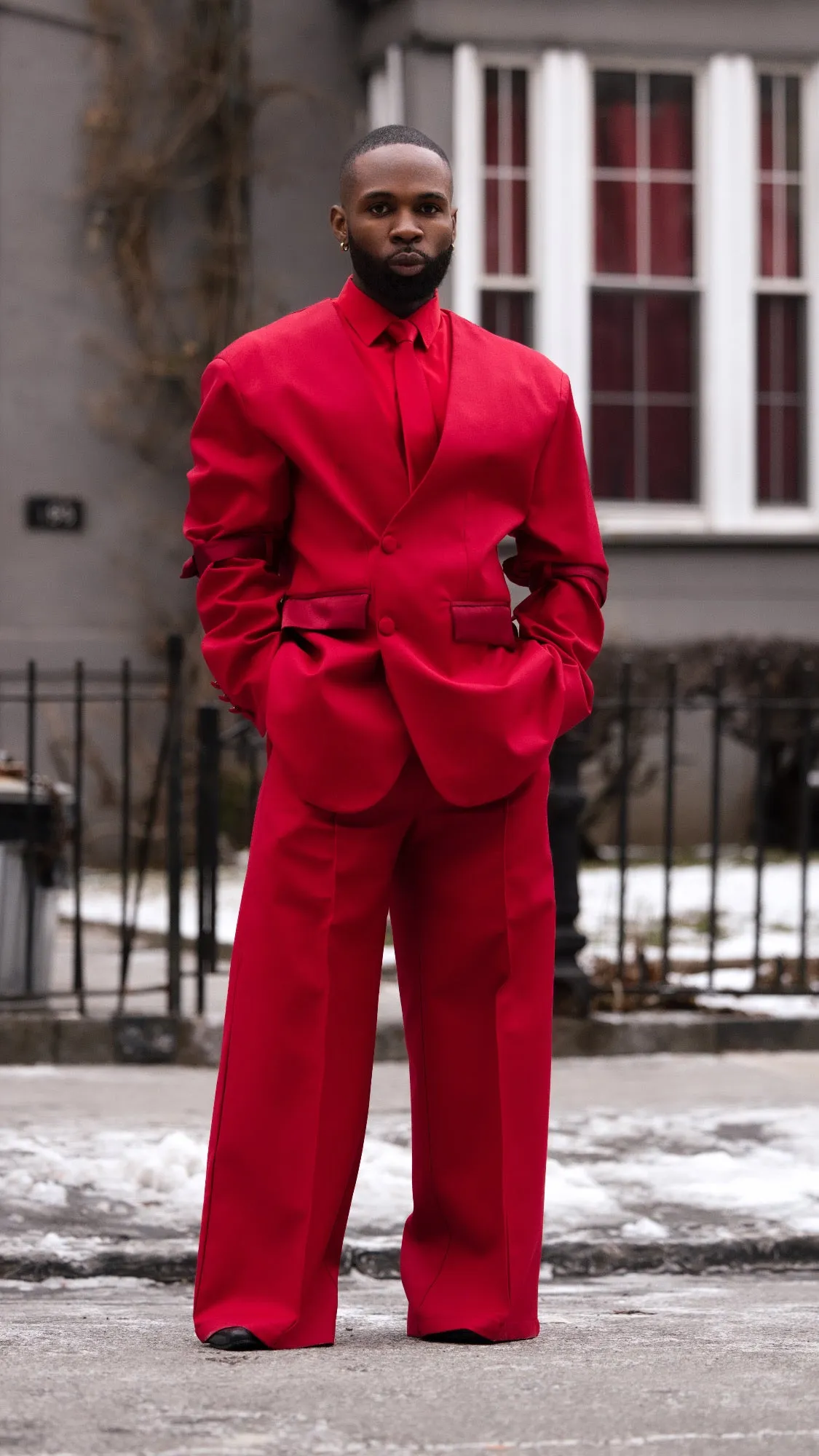 Wine Red Deconstructed Three Piece Suit