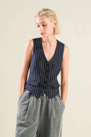 Woolen Button Front Vest