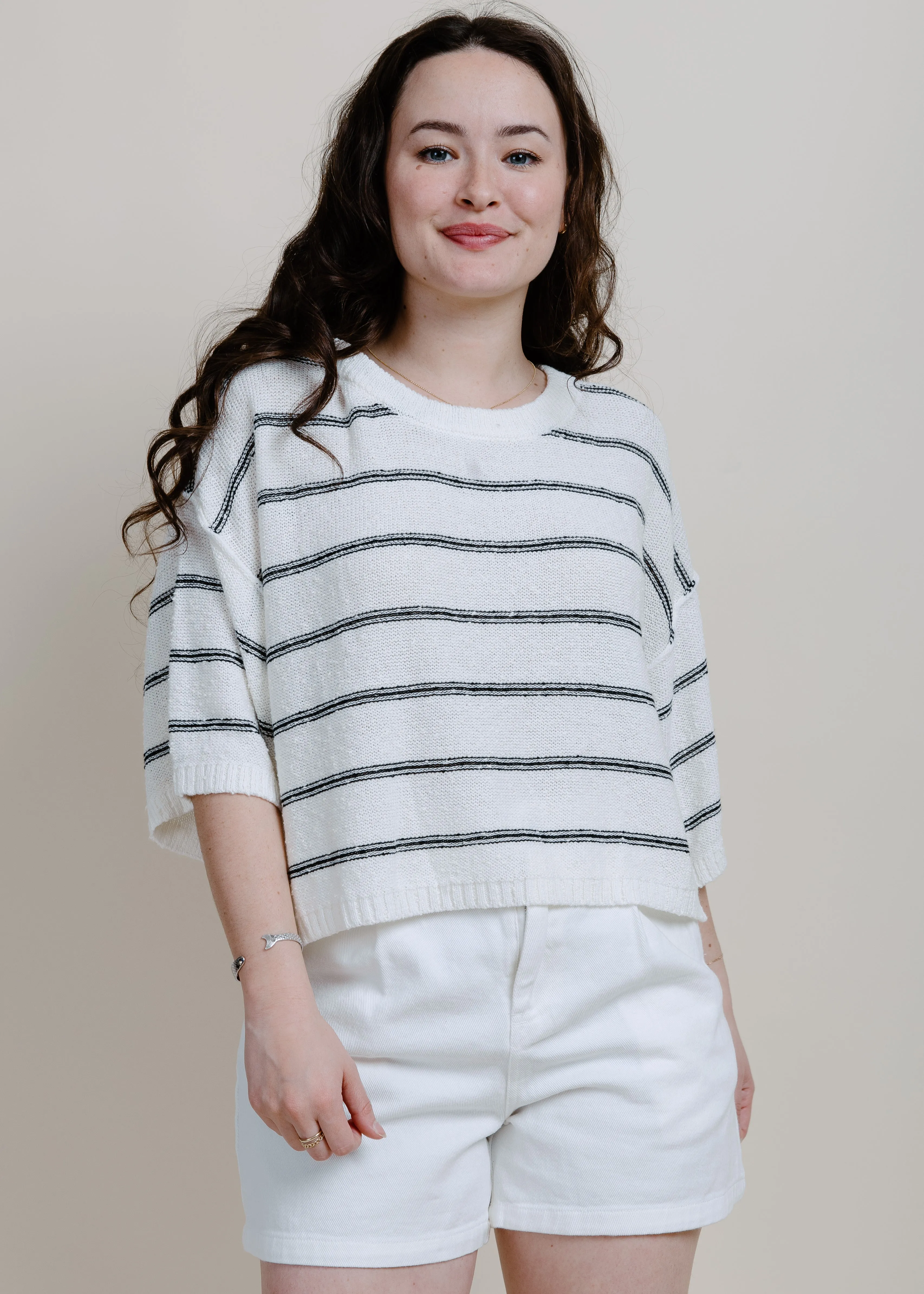 Wrenlee Striped Sweater Black