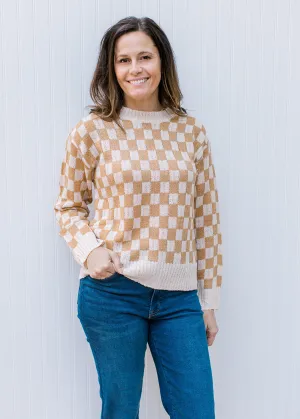 XZ Camel Checks Sweater