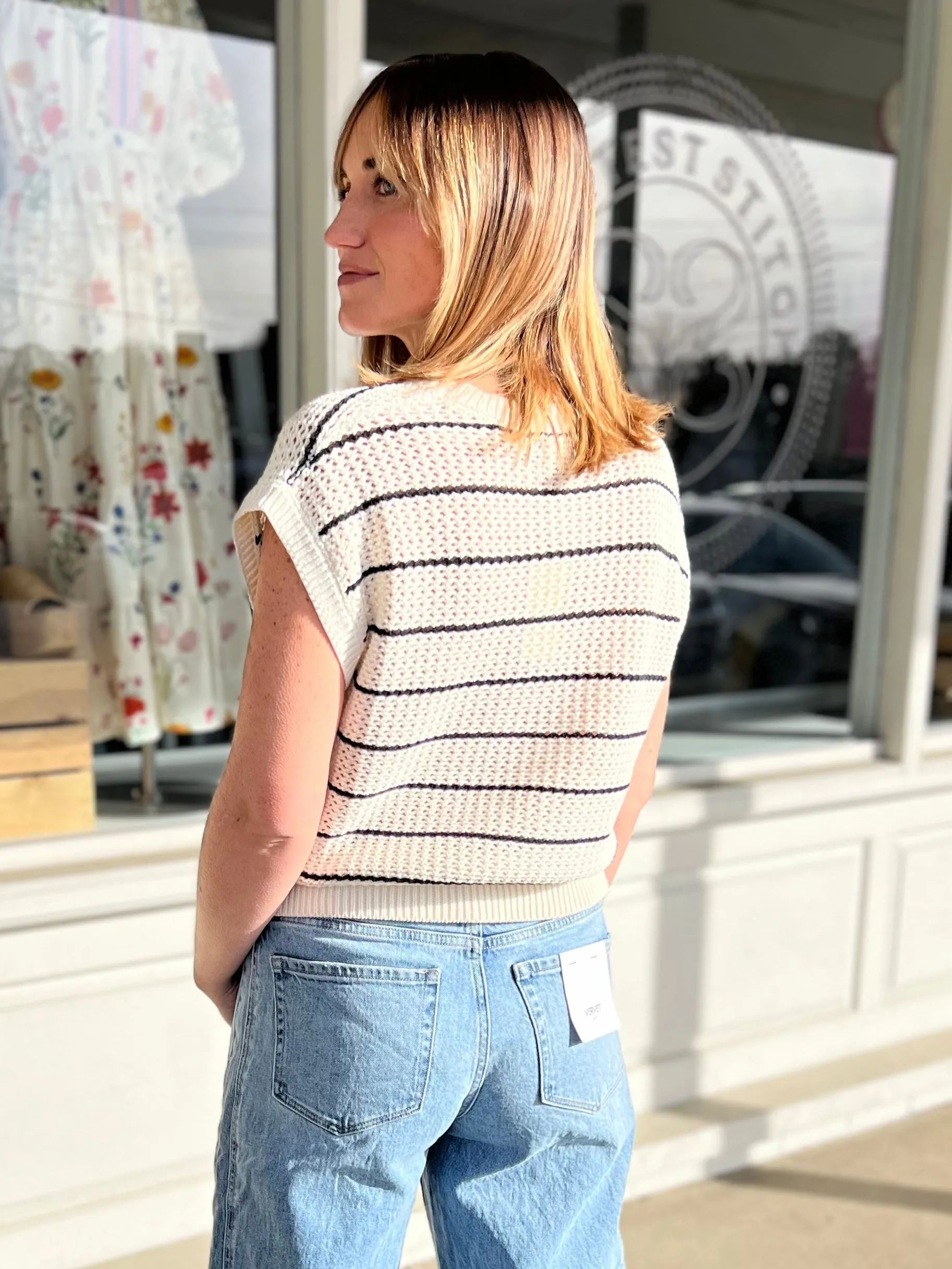 [Z Supply] Ines Sleeveless Striped Sweater