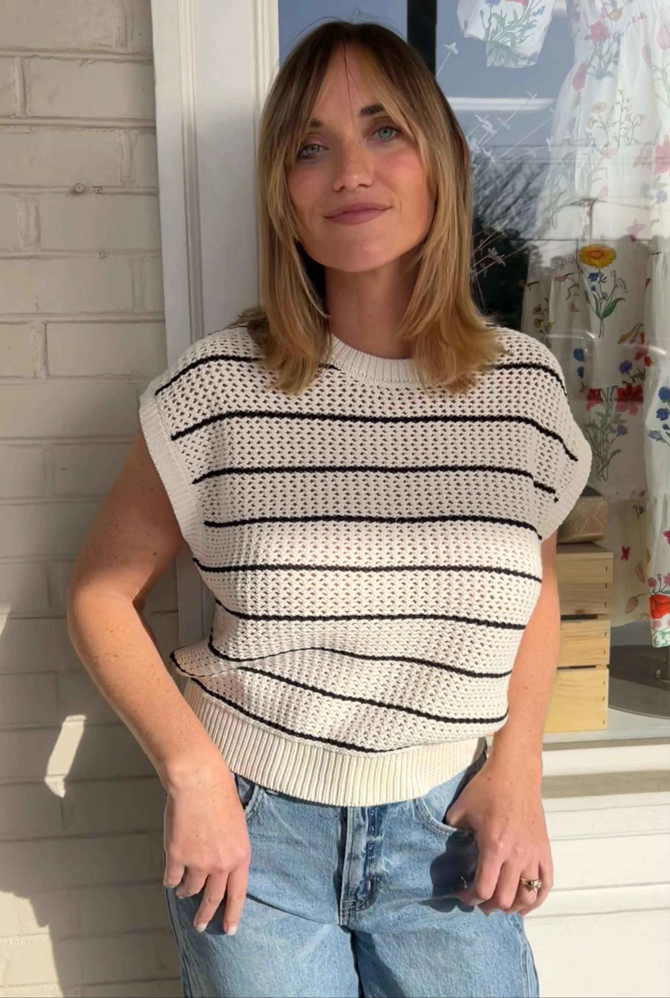 [Z Supply] Ines Sleeveless Striped Sweater