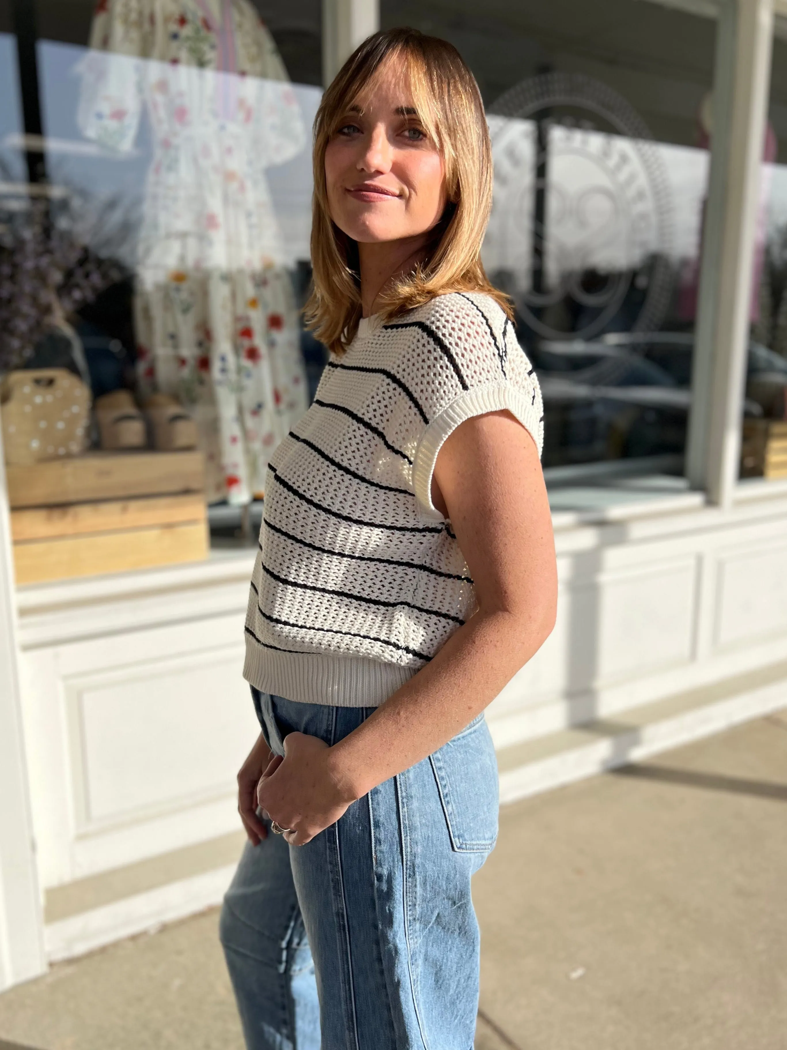 [Z Supply] Ines Sleeveless Striped Sweater