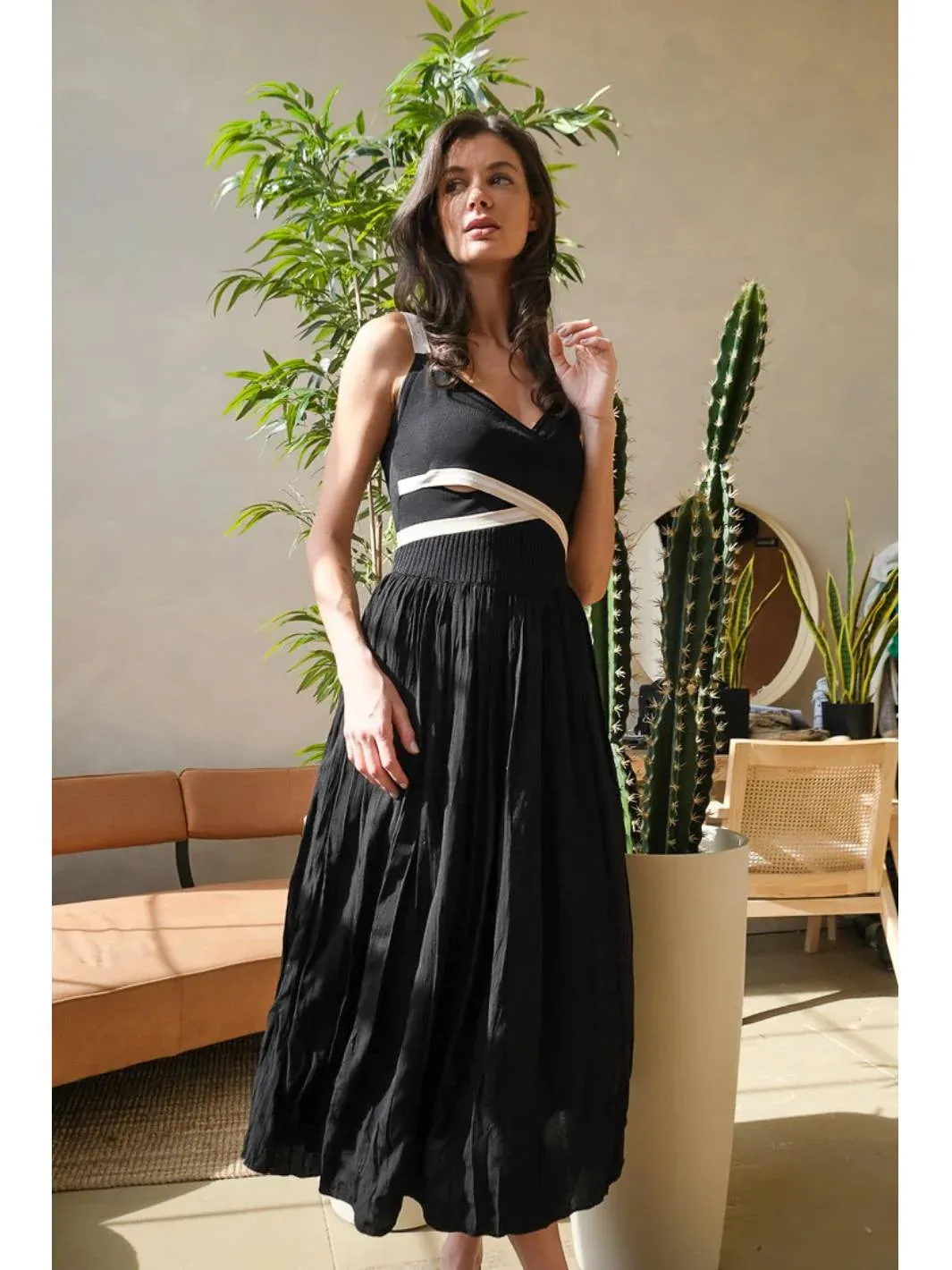 zayn pleated dress